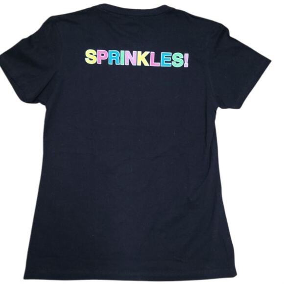 NWOT Obvious Shirts Ice Cream Flavor T Shirt Fitted Size L Black Multi Festival - Picture 2 of 7